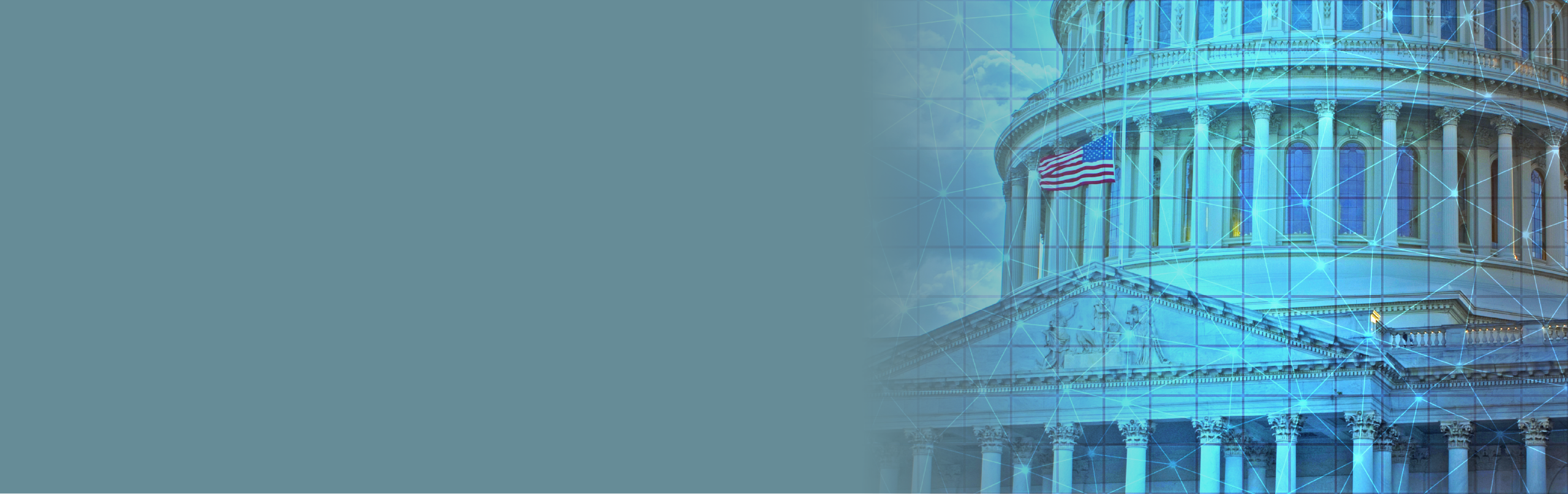 Blue banner that fades into image of the U.S. Capital Building.